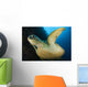 Large Green Turtle Swims Wall Decal