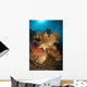 Crinoids Adorn Large Sponges Wall Decal