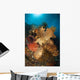 Crinoids Adorn Large Sponges Wall Decal