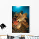 Crinoids Adorn Large Sponges Wall Decal