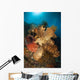Crinoids Adorn Large Sponges Wall Decal