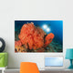 Colorful Reefs Covered Orange Wall Decal Design 3