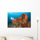Colorful Reefs Covered Orange Wall Decal Design 2