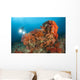 Colorful Reefs Covered Orange Wall Decal Design 2