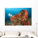 Colorful Reefs Covered Orange Wall Decal Design 2