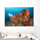 Colorful Reefs Covered Orange Wall Decal Design 2