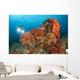 Colorful Reefs Covered Orange Wall Decal Design 2