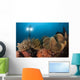 Diver Illuminates Mushroom Leather Wall Decal