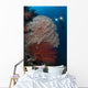 Sea Fans Illuminated Diver Wall Decal