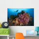 Diver Approaches Colorful Soft Wall Decal Design 5
