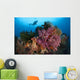 Diver Approaches Colorful Soft Wall Decal Design 5