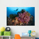 Diver Approaches Colorful Soft Wall Decal Design 5