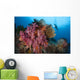 Diver Approaches Colorful Soft Wall Decal Design 4