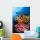 Diver Approaches Colorful Soft Wall Decal Design 3