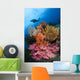 Diver Approaches Colorful Soft Wall Decal Design 3
