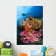 Diver Approaches Colorful Soft Wall Decal Design 3