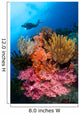 Diver Approaches Colorful Soft Wall Decal Design 3