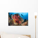 Diver Approaches Colorful Soft Wall Decal Design 2