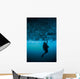 Diver Reaches up to Wall Decal