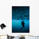 Diver Reaches up to Wall Decal
