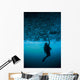 Diver Reaches up to Wall Decal