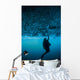 Diver Reaches up to Wall Decal