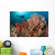 Gorgonian Sea Fans Reef Wall Decal Design 2