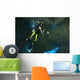 Diver Exploring Underwater Cavern Wall Decal Design 2