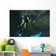 Diver Exploring Underwater Cavern Wall Decal Design 2