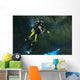 Diver Exploring Underwater Cavern Wall Decal Design 2