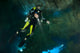 Diver Exploring Underwater Cavern Wall Decal Design 2