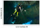 Diver Exploring Underwater Cavern Wall Decal Design 2