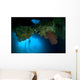 Diver Exploring Underwater Cavern Wall Decal Design 1