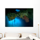 Diver Exploring Underwater Cavern Wall Decal Design 1