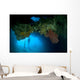 Diver Exploring Underwater Cavern Wall Decal Design 1