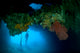 Diver Exploring Underwater Cavern Wall Decal Design 1
