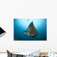 Reef Manta Ray with Wall Decal Design 3