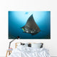Reef Manta Ray with Wall Decal Design 3