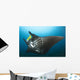 Reef Manta Ray with Wall Decal Design 1