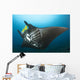 Reef Manta Ray with Wall Decal Design 1