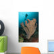 Diver and Elephant Ear Wall Decal Design 2