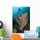 Diver and Elephant Ear Wall Decal Design 2