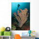 Diver and Elephant Ear Wall Decal Design 2