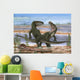 Confrontation between Two Prehistoric Wall Decal