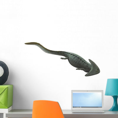 Illustration Prehistoric Era Diplocaulus Wall Decal shown on a wall