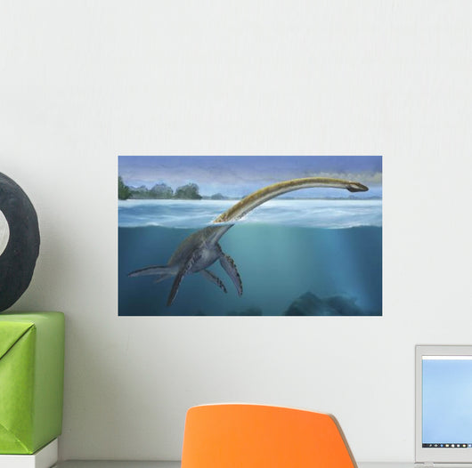 Elasmosaurus Platyurus Swims Freely Wall Decal