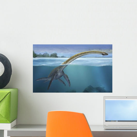 Elasmosaurus Platyurus Swims Freely Wall Decal