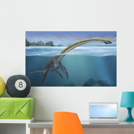 Elasmosaurus Platyurus Swims Freely Wall Decal