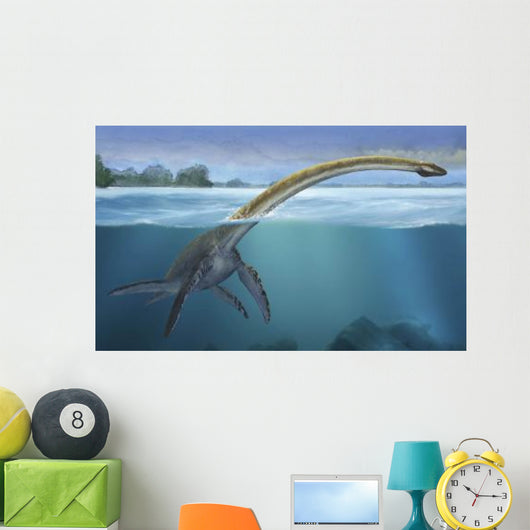 Elasmosaurus Platyurus Swims Freely Wall Decal
