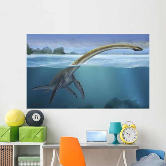 Elasmosaurus Platyurus Swims Freely Wall Decal